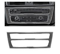 PTWOIXMBG Carbon Fiber Compatible With BMW 1 Series F20 F21 Car Air Conditioning CD Knob Button Control Panel Trim Frame Cover