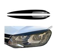 PTWOIXMBG Compatible With Touareg 2010-2018 Eyelid Front Headlight Cover Eyebrow Trim Sticker Head Lamp Car Accessories(Glossy Black)