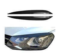 PTWOIXMBG Compatible With Touareg 2010-2018 Eyelid Front Headlight Cover Eyebrow Trim Sticker Head Lamp Car Accessories(Carbon Fiber Look)