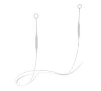 Ptwola 1 Pcs Earplug Lanyard Magnetic Tug-Resistant Safety Earplugs Cord Silicone Removable Ear Plugs Link Cord Flexible Headphones Anti-Lost Sports Lanyard Accessories (White, 62.5cm/24.6 inches)