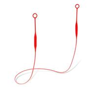Ptwola 1 Pcs Earplug Lanyard Magnetic Tug-Resistant Safety Earplugs Cord Silicone Removable Ear Plugs Link Cord Flexible Headphones Anti-Lost Sports Lanyard Accessories (Red, 62.5cm/24.6 inches)