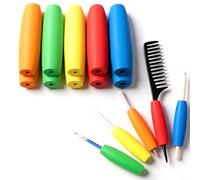 Ptwola 10 Pcs Foam Grip Tubing No-Cut Utensils Adaptive Grip Handle Built up Tubing Padding Grips Pens Foam Tube Cutlery Grips Comfort for Disabled and Elderly