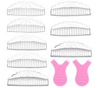 Ptwola 10Pcs Lash lift Pads Self Sticky Lash Perm Rods Silicone Eyelash Pads Reusable Soft Curls Eyelash Lifting Rod Professional Silicone Eyelashes Curlers for Eye Supplies Makeup Tool