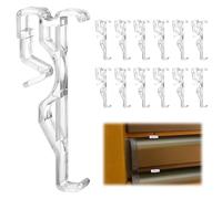 Ptwola 12 Pcs Valance Clips 2.75 Inch Clear Hidden Retainer Holder Plastic Blinds Clips Parts Blind Cover Valance Replacement Clips for Horizontal Vertical Faux Wood Blinds Accessories Home