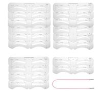 Ptwola 18 Pieces Eyebrow Stencil Plastic Eyebrow Mold Soft Eyebrows Template with Elastic Band Reusable Eyebrows Stencils 3 Sizes Assist Makeup Tools for Beginners