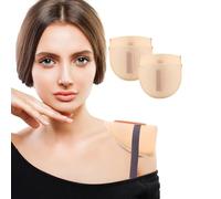 Ptwola 2 Pairs Set-in Shoulder Pads Thickness 1.5cm Foam Sponge Pads Breathable Shoulder Enhancer Sewing Supplies Sloping High Low Shoulders for Women Men Clothing Blazer Suit T-Shirt (Skin Color)