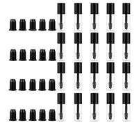 Ptwola 20 Pcs Empty Mascara Tube with Wand Eyelash Growth Packing Tube Eyelash Cream Container Bottle with Leak Stoppers Mini Lip Gloss Tubes 3ml Mascara Tubes for Travel Home
