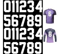 Ptwola 22 Pcs Iron on Numbers Patches Heat Press Transfer Numbers 0 to 9 Soft Iron Numbers Applique for Team Uniform Sports T Shirt Football Basketball Baseball Clothes Hat Socks Jeans DIY Accessories