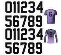 Ptwola 22 Pcs Iron on Numbers Patches Heat Press Transfer Numbers 0 to 9 Soft Iron Numbers Applique for Team Uniform Sports T Shirt Football Basketball Baseball Clothes Hat Socks Jeans DIY Accessories