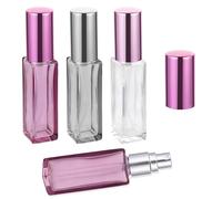 Ptwola 3 Pcs 10ml Perfume Refillable Bottle Mini Glass Empty Travel Perfume Bottles Portable Clear Sprayer Travel Size Fine Mist Spray Containers Pocket Small Sample Fragrance Dispenser