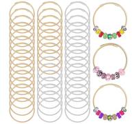 Ptwola 45 Pcs Snake Charm Bracelet Set Stainless Steel Expandable Bangle Bracelets Adjustable Silver Snake Bracelet Chain for Women DIY Jewelry Making Supplies Christmas Birthday Gifts (Gold)