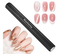 Ptwola Cat Eye Magnet for Nails Super Long Double-Head Gel Nail Polish Magnet Pens 3D Magnetic Wand Hexagonal Large Powerful Nail Art Stick Tool for DIY Home Nail Manicure Design Salon