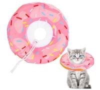 Ptwola Cat Recovery Collar Soft Donut Pet Cone Collar Wound Healing Adjustable Protective Spay Cones to Stop Licking Neck Pillow Elizabethan Collars for Small Medium Kitten Puppy Dog After Surgery