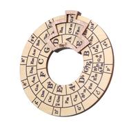 Ptwola Circle of Fifths Wheel Wooden Round Melody Chord Tool 6.3 inches Large Size Notes Chords Key Signature Music Theory Learning Tool for Musicians Songwriting Beginners