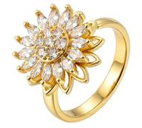 Ptwola Cute Cat Spinner Rings Open Adjustable Animal Pet Kitten Ring Dainty Stackable Band Fidget Anxiety Worry Stress Relieving Finger Promise Engagement Gifts for Women Cat Lovers, Stainless Steel