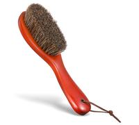 Ptwola Horse Bristle Garment Care Brushes Pure Clothes Brush Laundry Stain Brush with Wood Handle for Removes Lint Pet Hair debris from Jackets Hats Hoods Couch Suits Cashmere Velvet Suede Shoe