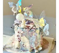 Ptyism 110 Pcs Butterfly Cake Topper,Butterfly Cake Decorations丨Cake Topper Betterfly Suitable for Girl Butterfly Theme Party Cake Decoration Etc