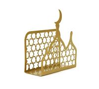 PTYQU Eid Mubarak Decorations,Ramadan Kareem Paper Towel Holder Metal Paper Napkin Tissue Table Decor for Ramadan Gifts