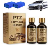 PTZ Crystal Serum, 50ml, Car Ceramic Coating Agent, Easy Spray On Shine & Water Repellent Finish for Paint and Glass, 12 Months Long Lasting Protection, Suitable for Various Cars Models (2PCS)