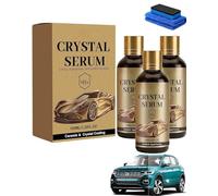 PTZ Crystal Serum, Ceramic Car Coating Kit, Advanced Graphene Ceramic Coating for Cars, 9H+ Graphene Coating, Long Lasting Protection, Scratch Scratch Gloss Hydrophobicty for Auto Glass & Wheel (3)
