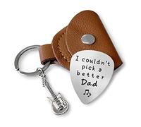 Ptzizi I Couldn’t Pick A Better Dad, Stainless Steel Guitar Picks Jewelry for Guitar Player Musician Dad Papa Grandpa Father's Day Birthday Christmas Gifts