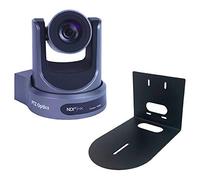 PTZOptics 30X-NDI Broadcast and Conference Camera, Grey + HuddleCamHD HCM-1 Small Universal Wall Mount Bracket for Select Cameras, Black - Live Steaming Bundle