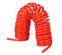 PU Air Compressor Hose Recoil Tube for Garage Projects and DIY Use | Orange Polyurethane Tubing, Temperature Tolerant and Chemical Resistant, Working Pressure within 10kg, Fits Most Compressors