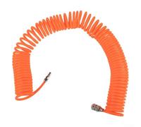 PU Air Compressor Hose Tube 5x8mm for Pneumatic Tools, 6-15m Coiled Polyurethane Pipe with C-Type Quick Coupling (Compatible with Japanese(15m)