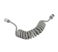 PU and Metal Spring Shower Hose for Bathroom Shower Systems Bidet Attachments and Toilet Spray Angle Valve Connections (Gray 2M)