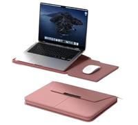 PU Antiwater Multifunction Portable Case Suitable For Samsung Galaxy Book 6 Pro Ultra 14 16" Laptop Bag Stand Sleeve Pouch(Pink,13-14 inch)