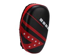 PU Arc Boxing Foot Target, Boxing Protective Gear with High Tensile Strength for Taekwondo Kick Training, Thickened Anti Burst Pad with Nylon Rope and Double Stitching for Martial (red/single)