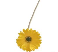 PU Artificial Gerbera for daisy 38cm Realistic Bendable for stem(Yellow)