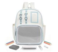 PU Bag | Cute Badge Display Organizer Pouch - Bag with Pins Presentation | For Work Fitness Sports Travel Luggage Hiking Comic Con Le Plein Ai, Blue / White, Se référer au descriptif, Refer to