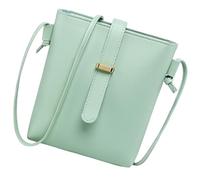 Pu Bag Handbag Rope Leather Bucket Shoulder Adjustable Women | Large Capacity, Green Finish, for Daily Use and Shopping, Women Crossbody Style