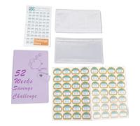 PU Budget Binder with Cash Envelopes and Stickers, 52 Weeks Money Saving Notebook Budget Binder Planner for Budgeting Personal Finance Planner