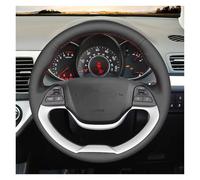 PU Car Steering Wheel Cover For Kia For Picanto 2012-2015 Customized Car Steering Wheel Cover Wrap(Black)