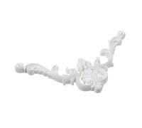 PU Ceiling Corner Floral Trim Molding European Carved Decorative Panel | White Faux Plaster Finish, Intricate Relief Motifs, Realistic Texture, Easy Installation for Interior Dining Room Decor