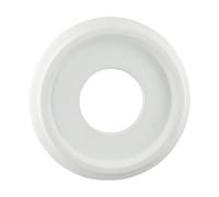 PU Ceiling Fan Light Fixture Cover Plate Smooth Elegant Finish Round Medallion Moisture Resistant Easy Installation White 25cm Outside Diameter 10cm