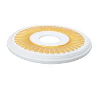 PU Ceiling Medallion 13.2 Inch Ornate Panel for Light Fixtures | Golden Lightweight Finish, 3.43 Inch Opening, Conceals Wiring, Snap-In Fitting for Apartment Renovations