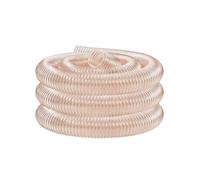 PU Clear Flexible ducting Hose, Clear PU Dust Collection Hose 3.3ft, Puncture-Resistant Flexible, Steel Wire Helix(475mm)