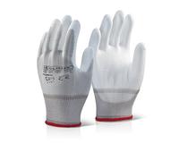 PU COATED GLOVES WHITE L