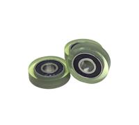 PU Coated Roller 10pcs 6x22x7 mm PU Coated Roller With 696RS Bearing PU69622-7 OD 22 Polyurethane Soft Rubber Mute Pulleys