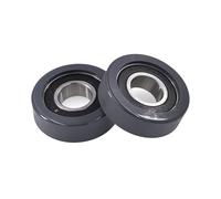 PU Coated Roller 10pcs OD 40 mm PU Coated Roller With 6002RS Bearing PU600240-12 Soft Rubber Bearings 15x40x12 Polyurethane Wheel Pulleys