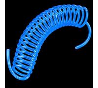 PU Coiled Pneumatic Tubing | Blue 3-15m Pneumatic System Use: Components(9m)