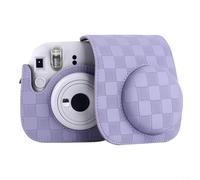 PU Crossbody Camera Pouch for Fujifilm For MINI 8 9 11 12 with Protective Inner Lining Adjustable Strap and Back Photo Access (Green)