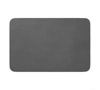 PU Diatomite Bathroom Floor Mat 60x40cm Non Slip Quick Dry Water Absorbent Pad with Rubber Backing for Shower Kitchen and Laundry Use(Gray)
