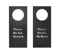 PU Do Not Disturb Sign Executive Quality Door Hanger Perfect for Home, Hotel, Office, Spa, Law Firm, Massage (2)