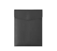 Pu Document Folder A4 Faux Leather File Folder Simple Large Capacity Document Bag Briefcase Data Contract Bill Office Paper Organizer(Black)