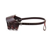 PU Dog Muzzle Mouth Guard Staffordshire Adjustable Muzzle Comfortable PU Comfortable Comfortable PU Dog Mouth Cover Small