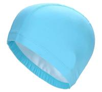 PU Fabric Swimming Cap Men Women Waterproof Swim Pool Hat Water Sport Protect Ears Long Hair Bathing Caps Plus Size for Adults Swimming Cap(Sky Blue)